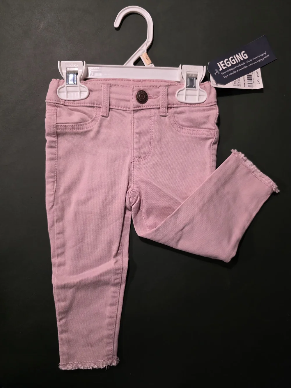 OshKosh B'gosh Light Pink Toddler Jeggings with Frayed Hem